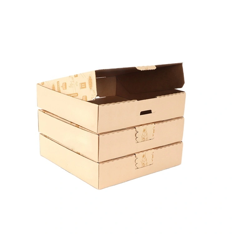 Hong Kong Wholesale Custom Logo Printed Personalized 6/8/10/12/14/16/18/20 Inches Food Grade Corrugated  Paper Pizza Box 1