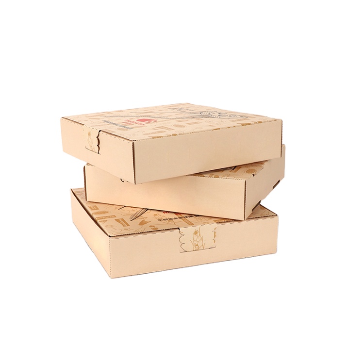 Wholesale Custom Logo Printed Personalized 6/8/10/12/14/16/18/20 Inches Food Grade Corrugated  Paper Pizza Box 4