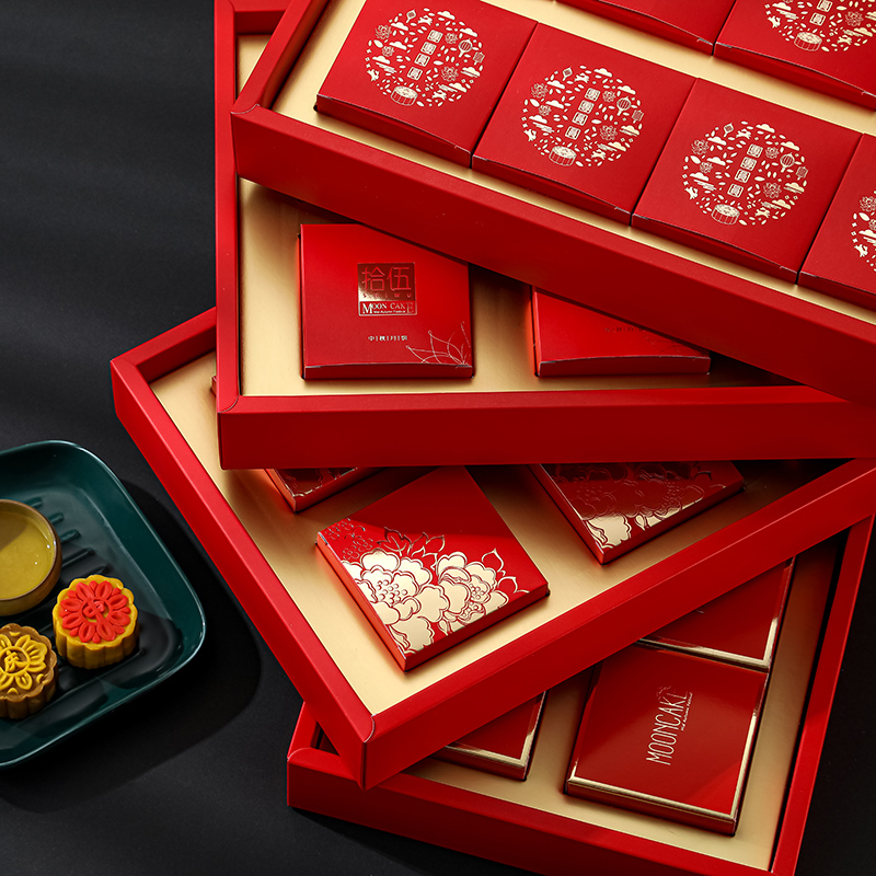 Hong Kong Custom Wholesale Logo Fold Macaron Candy Dessert Packaging Snacks Packing Chocolate Mid Autumn Festival Mooncake Boxes 1