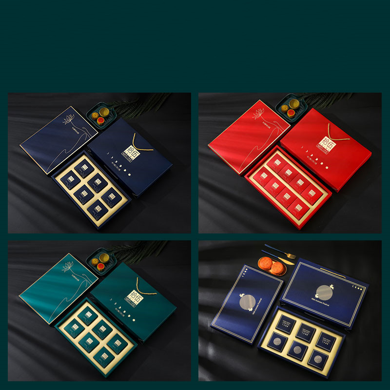 Hong Kong Custom Wholesale Logo Fold Macaron Candy Dessert Packaging Snacks Packing Chocolate Mid Autumn Festival Mooncake Boxes 6