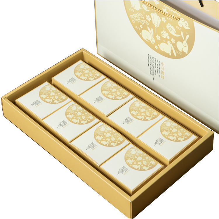 Hong Kong Custom Printing 4/6/8 pcs Pack Recycled Round Folding Egg Donut Gift Carton Cardboard Paper Mid Autumn Festival Mooncake Boxes 5