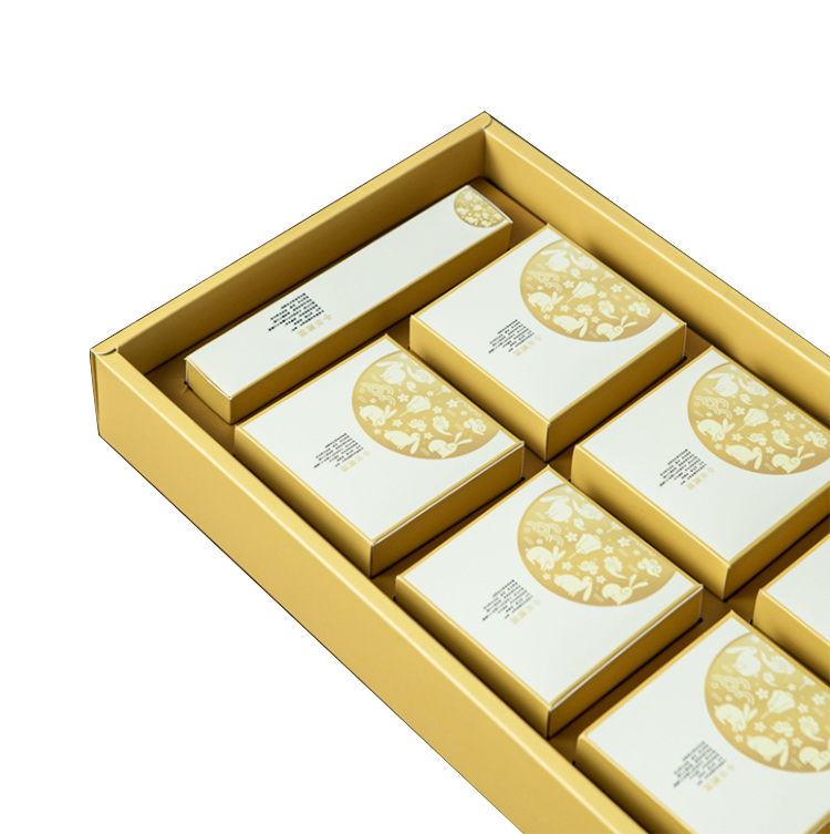 Hong Kong Custom Printing 4/6/8 pcs Pack Recycled Round Folding Egg Donut Gift Carton Cardboard Paper Mid Autumn Festival Mooncake Boxes 4