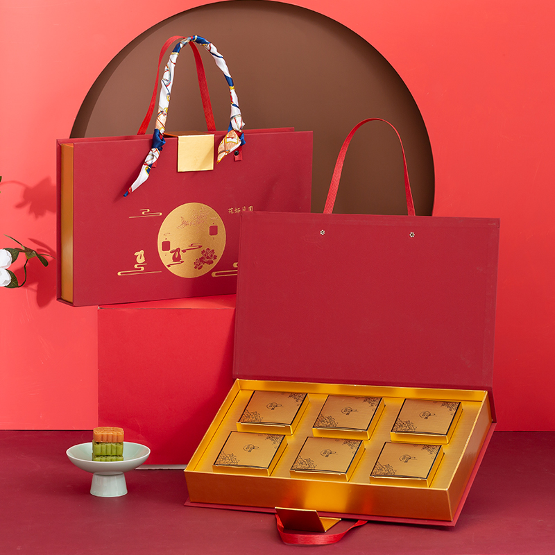 Hong Kong Supplier Wholesale Custom 4/6/8 Cups Packing Biscuit Chocolate Cake Cardboard Paper Packaging Mid Autumn Festival Mooncake Box for Valentines Gifts 3