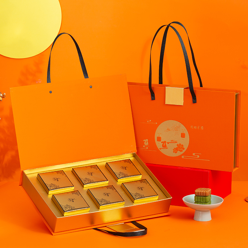 Hong Kong Supplier Wholesale Custom 4/6/8 Cups Packing Biscuit Chocolate Cake Cardboard Paper Packaging Mid Autumn Festival Mooncake Box for Valentines Gifts 5