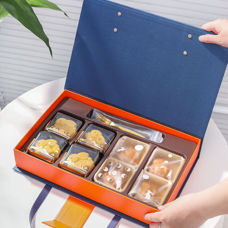 Hong Kong Custom Supplier Wholesale Size 4-8 Cups Design Printing Colorful Creative Food Gift Cardboard Packaging Paper Mid Autumn Festival Mooncake Box 6