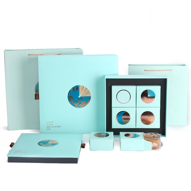 Hong Kong Custom Supplier Wholesale Eco friendly disposable 4/6/8 layers Mid Autumn Festival Food Gift Cardboard Packaging Paper Mooncake Box 1