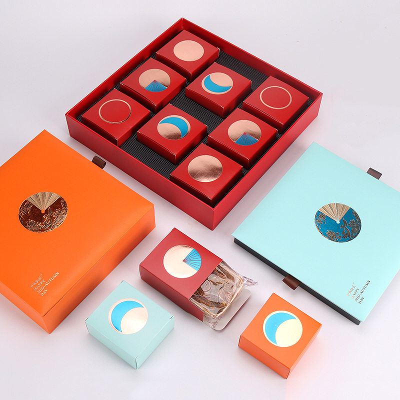 Hong Kong Custom Supplier Wholesale Eco friendly disposable 4/6/8 layers Mid Autumn Festival Food Gift Cardboard Packaging Paper Mooncake Box 2