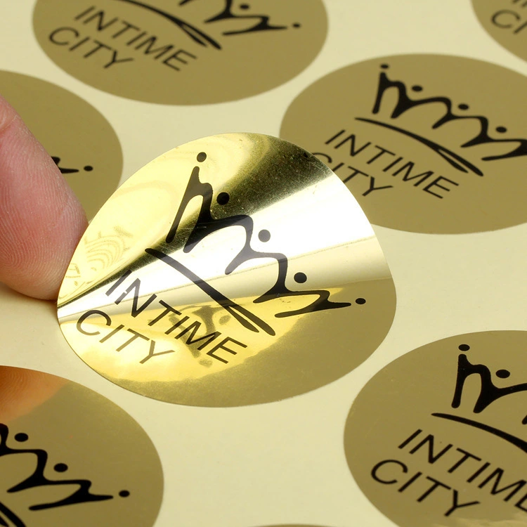 Custom printing Logo Seal Candles Lip Gloss Gold Foil Glitter Pvc Deco Barcode waybill Vinyl Weed Foil Label Sticker Waterproof 1