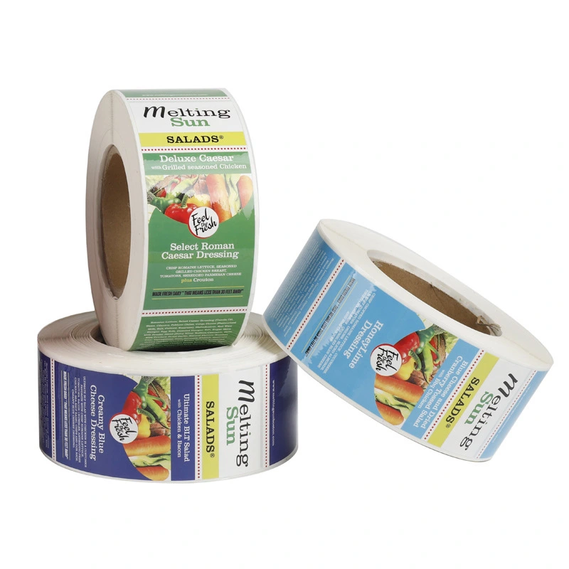 Custom Printing Logo Waterproof garment PVC Vial Jars Vinyl Adhesive Tagless self-adhesive Labels Stickers Roll for food 1