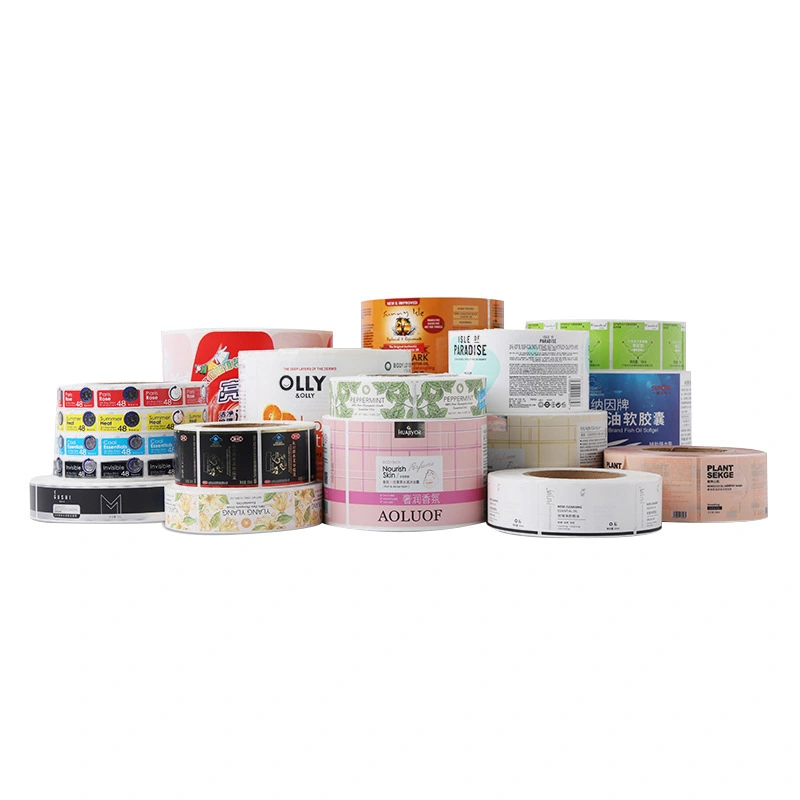 Custom printing logo adhesive private gold waterproof transparent essential oil cosmetics packaging paper sticker label 1