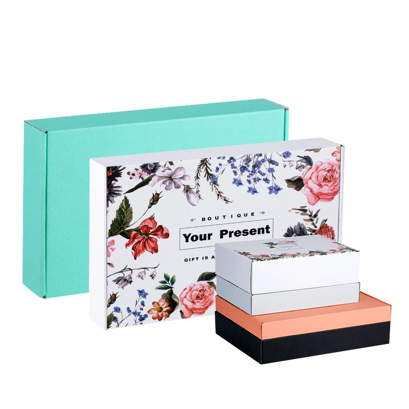 Custom wholesale printing size shape luxury wine glass makeup wig dress hair ring shoe rose jewelry gift corrugated packaging box with logo 1