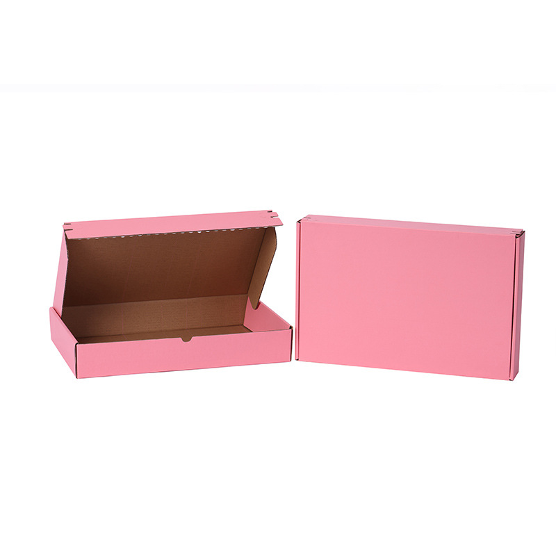 Custom Pink small black clothing shoe box storage shipping jewelry wedding favor gift corrugated packaging box with ribbon 4