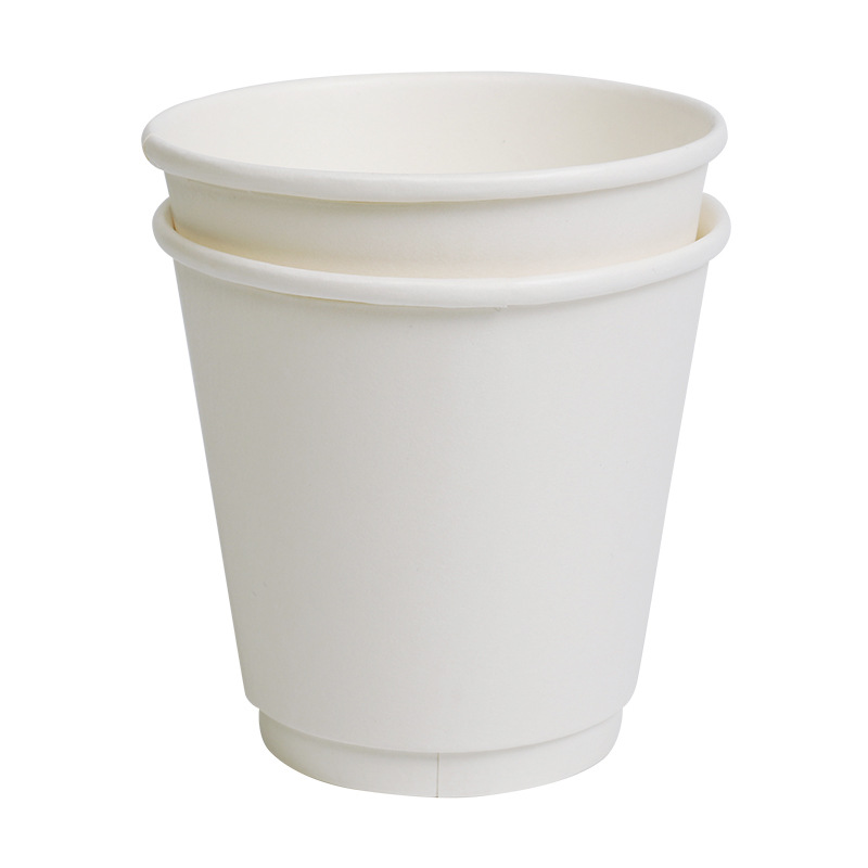 Custom Printed Various size bio disposable recycled Double Wall milk tea dessert drinking Coffee Kraft Paper Cups with Lids 3