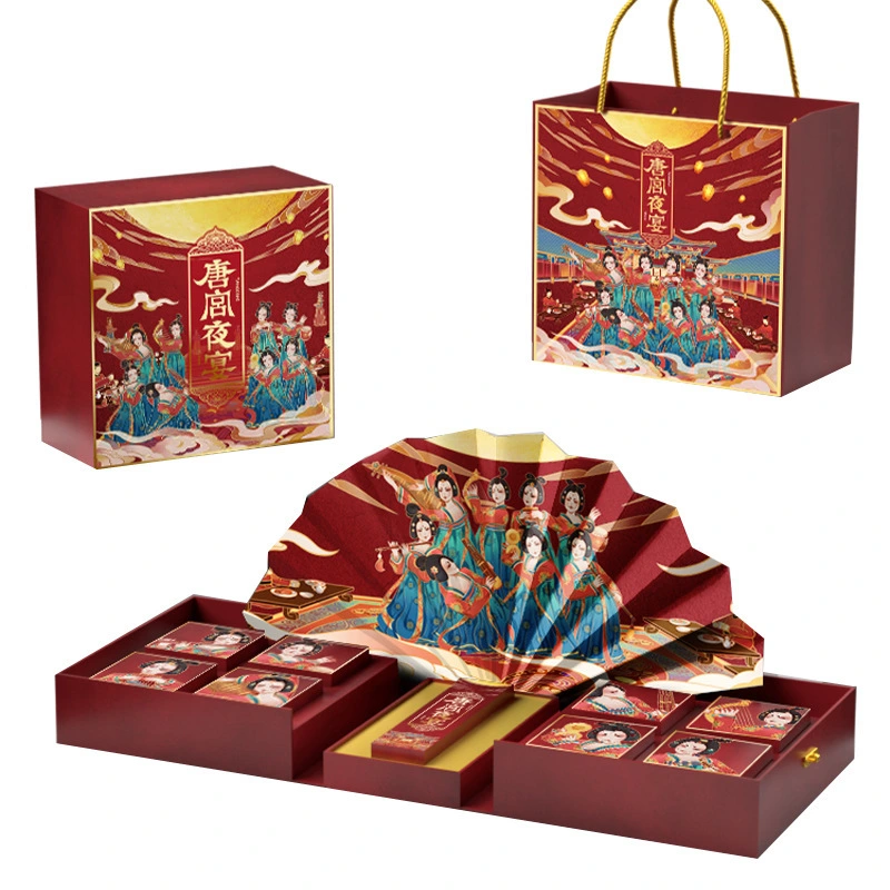 Custom rigid paper Mid-Autumn festival  moon cake box 1