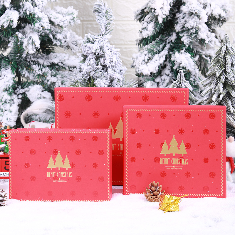 Custom Christmas Christmas Eve craft sweet apple gift lip gloss red mystery surprise special paper packaging printing box with logo 4