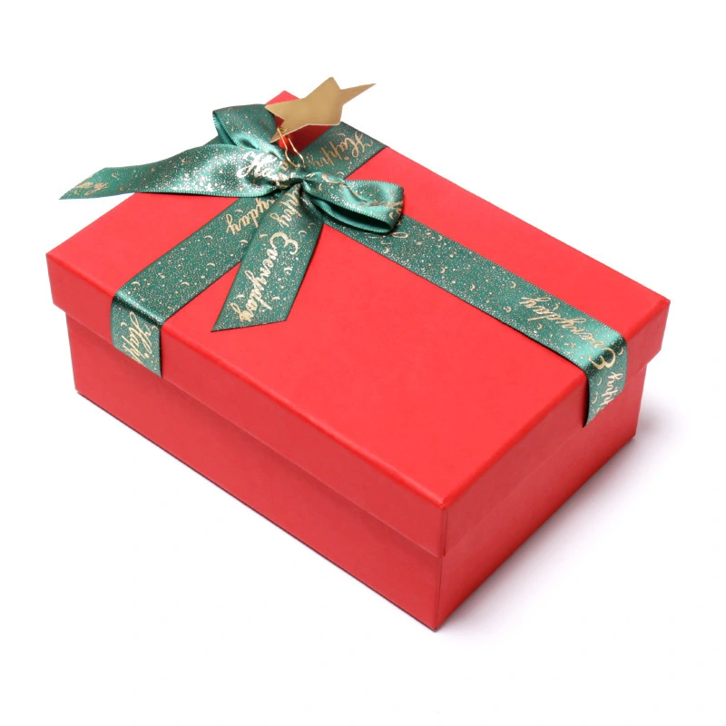 Custom wholesale recycled surprise color decorative Christmas print kraft apple paper packaging boutique gift box 1