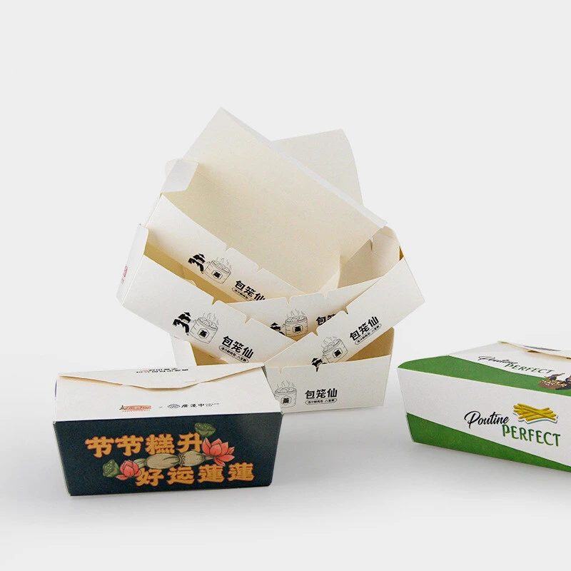 Custom design craft cardboard cartoon white color empty delivery mailing packing macaron candy dessert burger box with logo 1