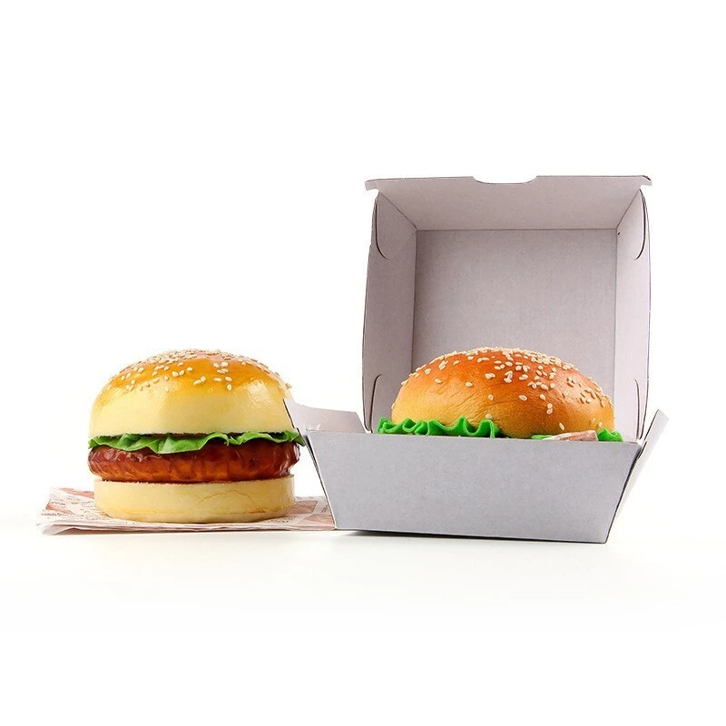 Custom personalised 2022 paperboard large high quality take away party mini big paper fast food bakery fried chicken burger box 1