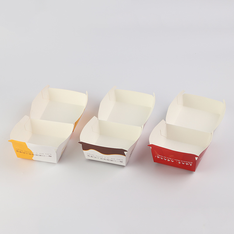 Custom eco friendly take away corrugated paper lunch chicken packaging China manufacturers brown burger box with logo 2