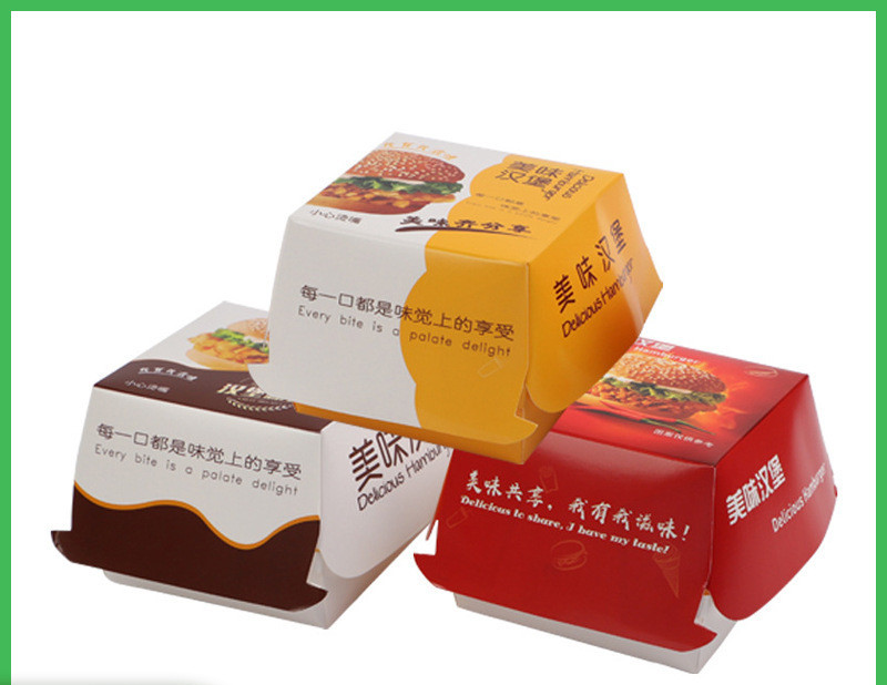 Custom eco friendly take away corrugated paper lunch chicken packaging China manufacturers brown burger box with logo 3