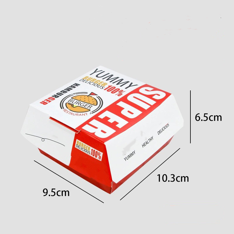 Custom eco friendly take away corrugated paper lunch chicken packaging China manufacturers brown burger box with logo 7