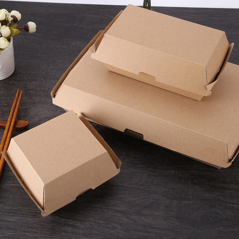 Custom personalized design high quality mailer takeaway package sandwich sushi food cardboard paper burger box with logo 4