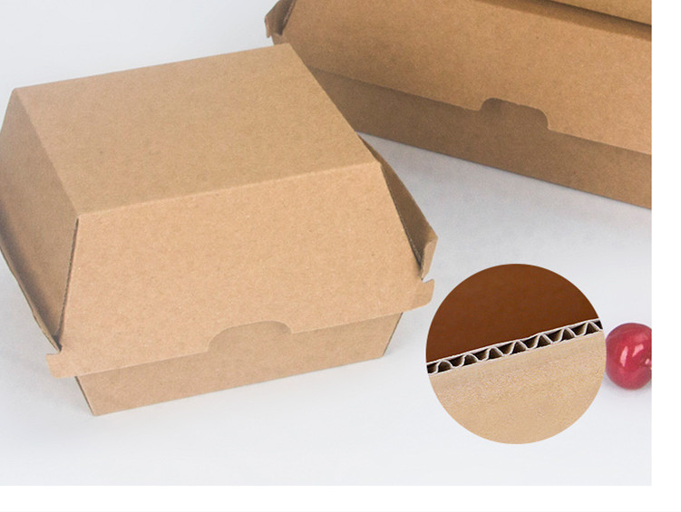 Custom China manufacturers biodegradable craft corrugated delivery mailing packing macaron candy dessert paper burger box 2