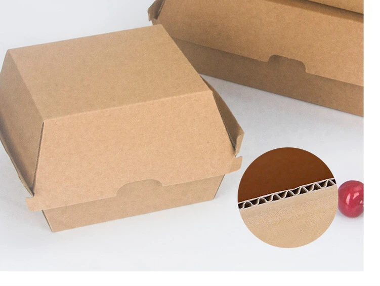 Custom China manufacturers biodegradable craft corrugated delivery mailing packing macaron candy dessert paper burger box 1
