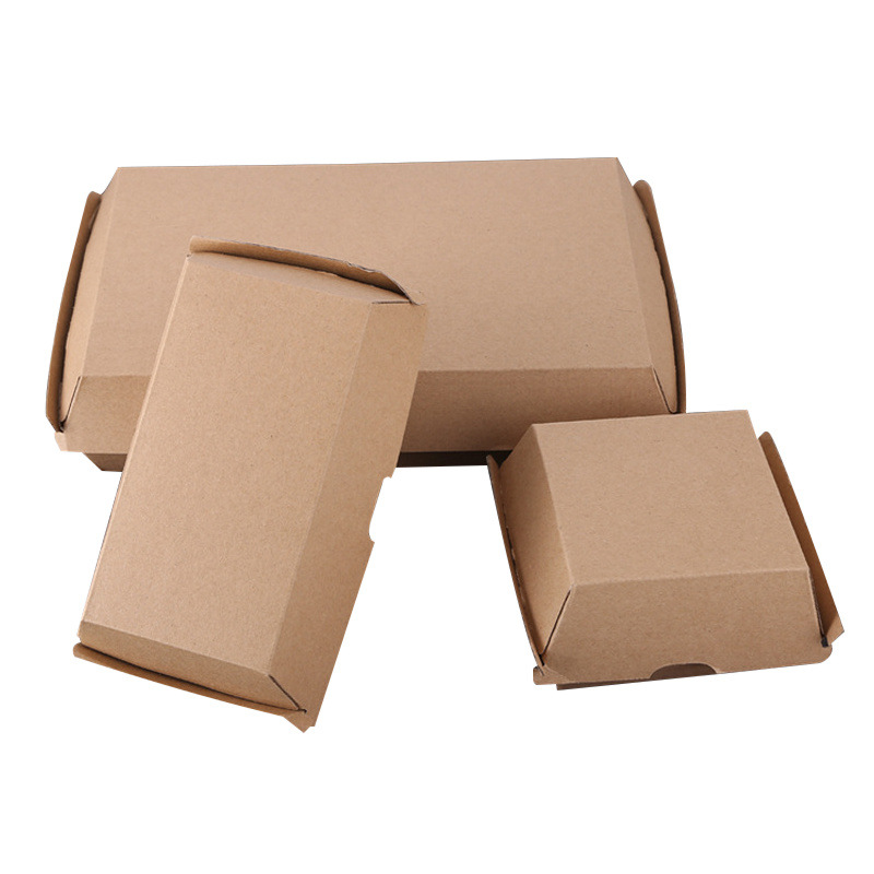 Customized logo eco friendly compostable french fries fried wing paper togo snacks fast food kraft paper burger hamburger box 6