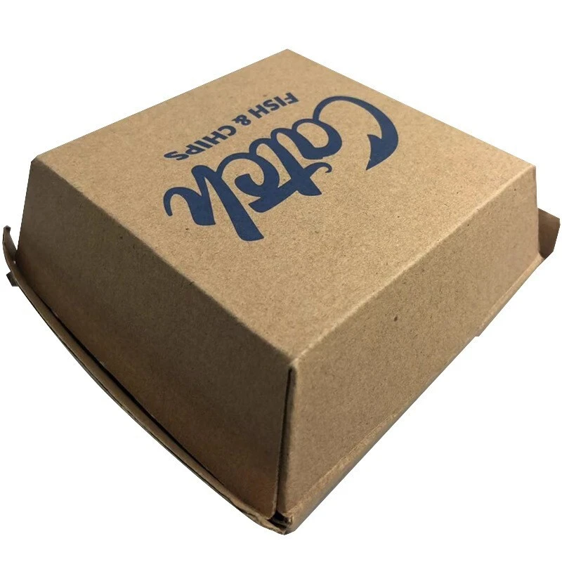 Custom recyclable reusable takeout takeaway food hamburger fried chicken snake potato chip burger packaging boxes 1
