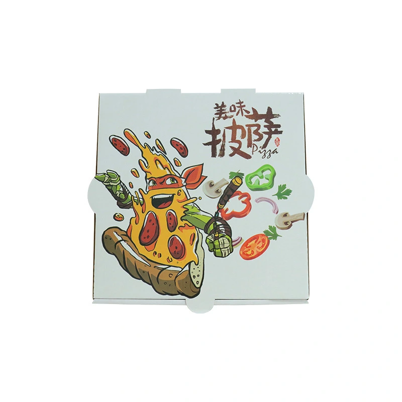 Custom carton hexagon square triangle 14inch 16 inch craft design printed round dessert pizza box manufacturer 1