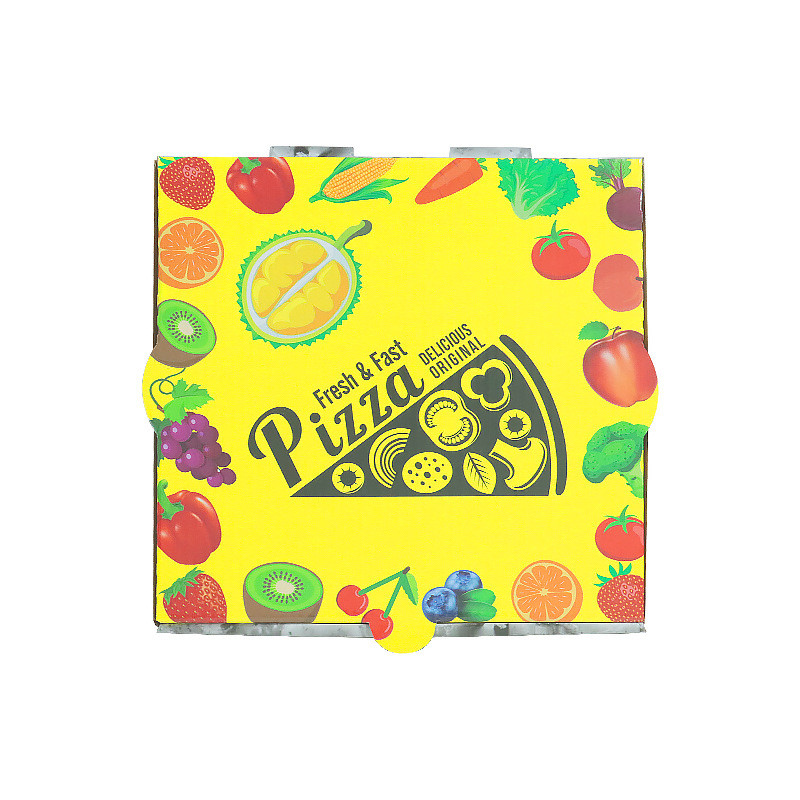Custom carton hexagon square triangle 14inch 16 inch craft design printed round dessert pizza box manufacturer 5