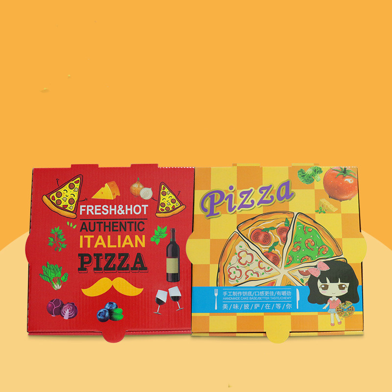 Custom carton hexagon square triangle 14inch 16 inch craft design printed round dessert pizza box manufacturer 7