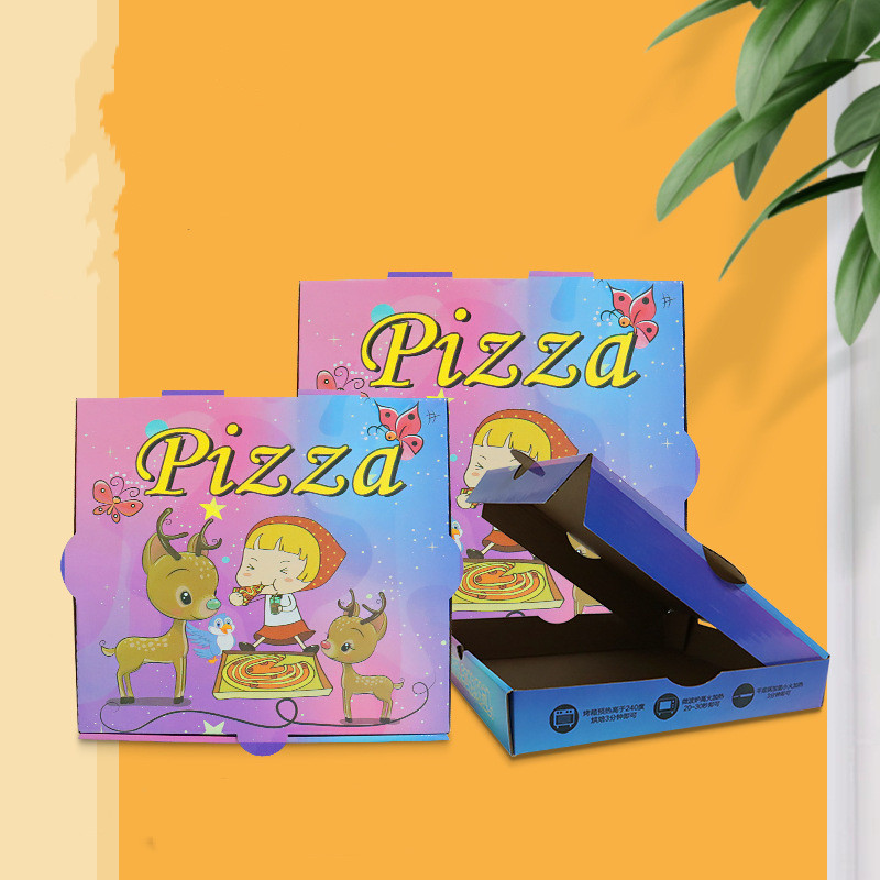 Custom carton hexagon square triangle 14inch 16 inch craft design printed round dessert pizza box manufacturer 3