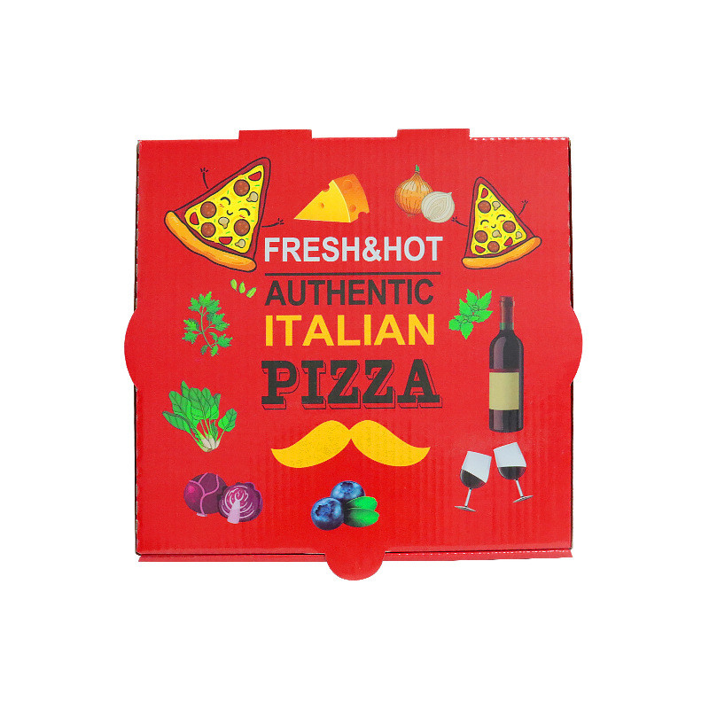 Custom carton hexagon square triangle 14inch 16 inch craft design printed round dessert pizza box manufacturer 4