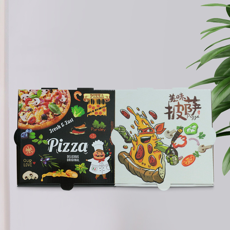 Custom carton hexagon square triangle 14inch 16 inch craft design printed round dessert pizza box manufacturer 6