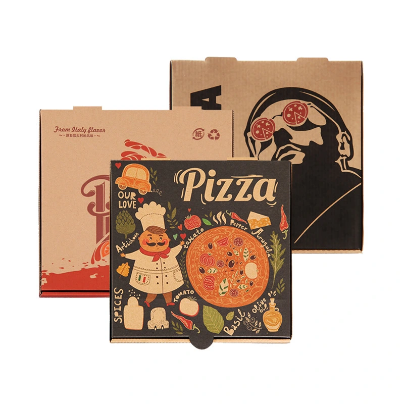 Custom wholesale 7 inch 9 Inch packaging hexagon square triangle carton 14inch 16 inch pizza box for food 1