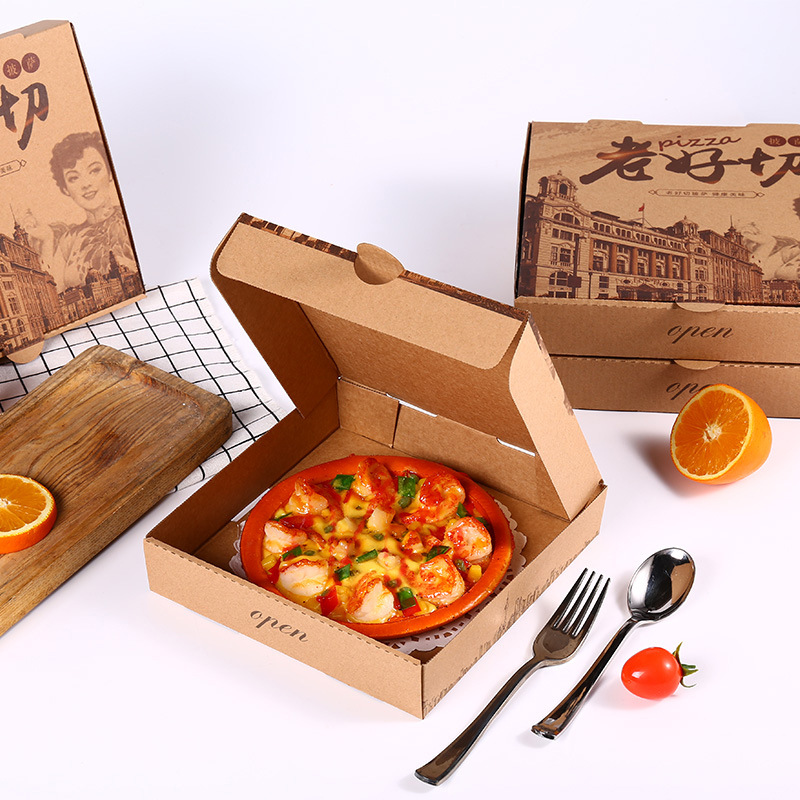 Custom wholesale 7 inch 9 Inch packaging hexagon square triangle carton 14inch 16 inch pizza box for food 5