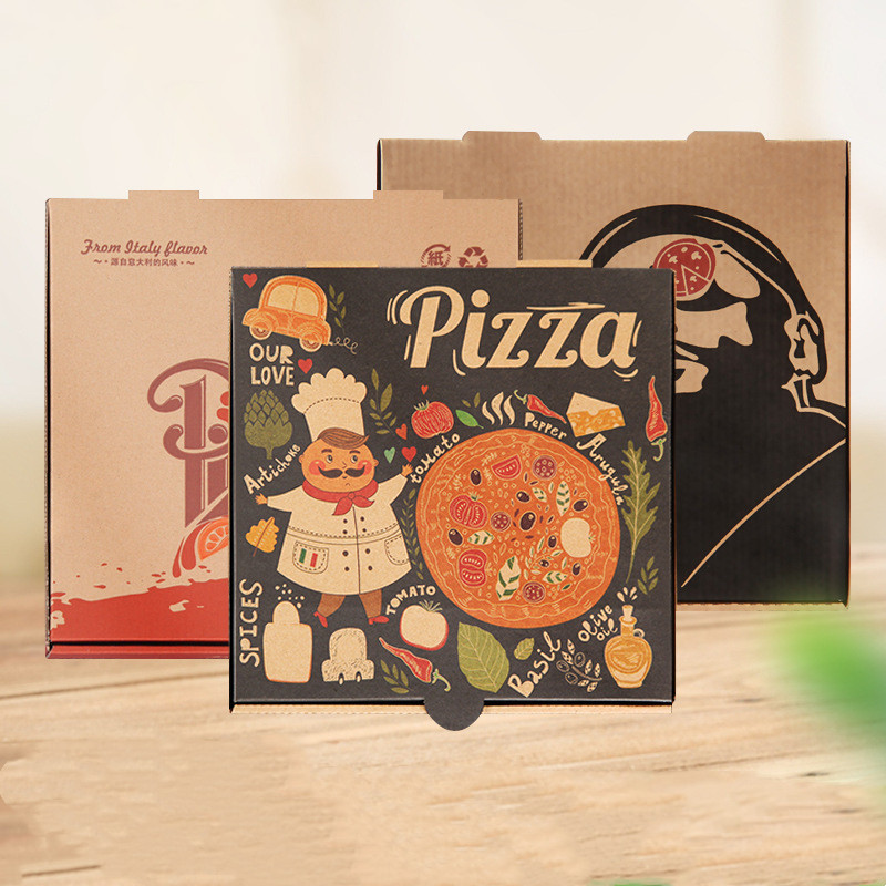Custom wholesale 7 inch 9 Inch packaging hexagon square triangle carton 14inch 16 inch pizza box for food 4