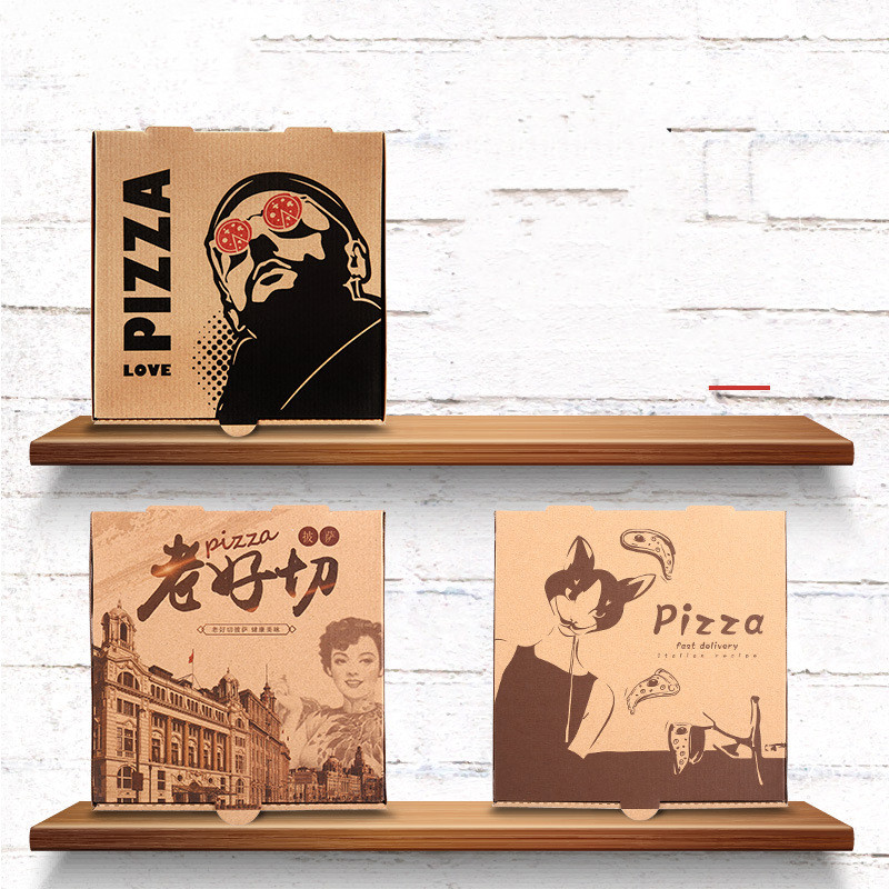Custom wholesale 7 inch 9 Inch packaging hexagon square triangle carton 14inch 16 inch pizza box for food 6