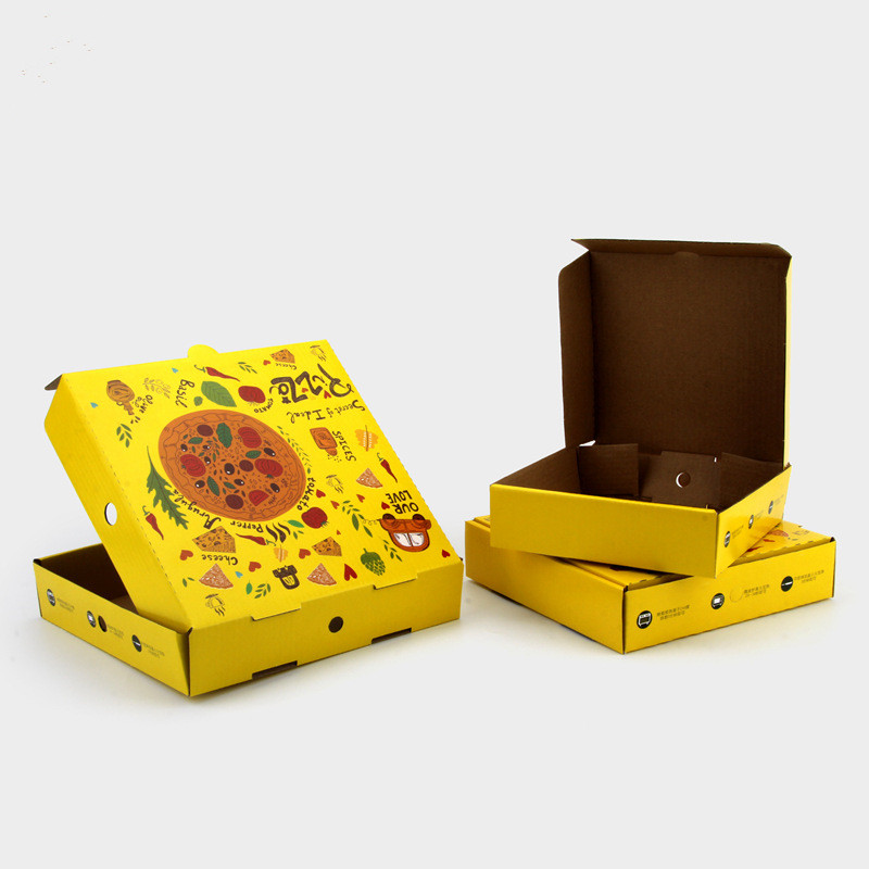 Custom shipping white craft fries sushi hamburger packaging print packing paper pizza box food container with logo 3