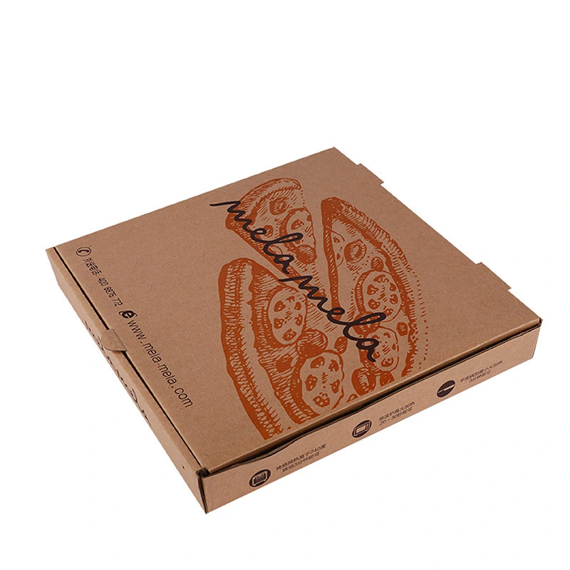 Custom printed personalised all size 9 10 11 12 14 18 Inch corrugated fries hamburger kraft paper pizza boxes 1