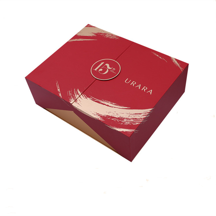 Customized luxury square nail nut wine tea set lash giveaways kit packing cardboard Happy New Year gift box with logo 1