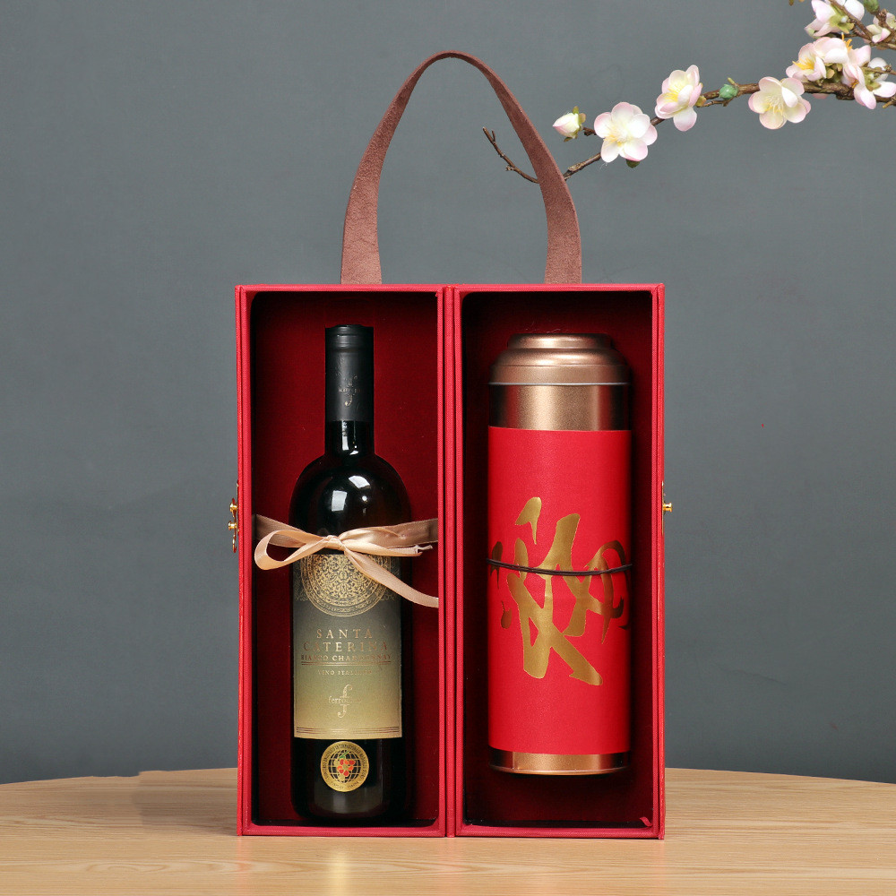 Custom luxury white thank you nut tea wine jewelry party gift paper carboard packaging Happy New Year gift box with logo 2
