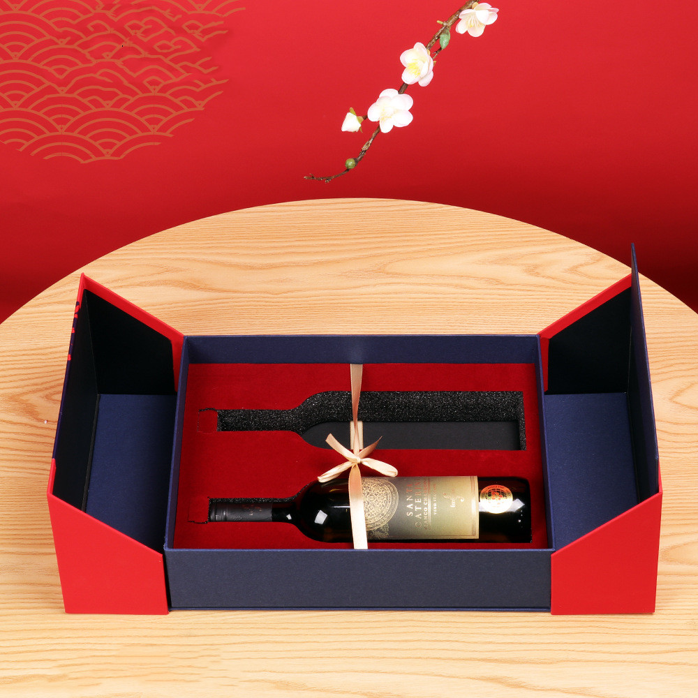Custom luxury white thank you nut tea wine jewelry party gift paper carboard packaging Happy New Year gift box with logo 4