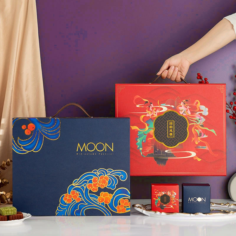 Custom printing luxury Eco friendly black white cosmetic nut wine tea corrugated kraft paper mailer Happy New Year gift box 1