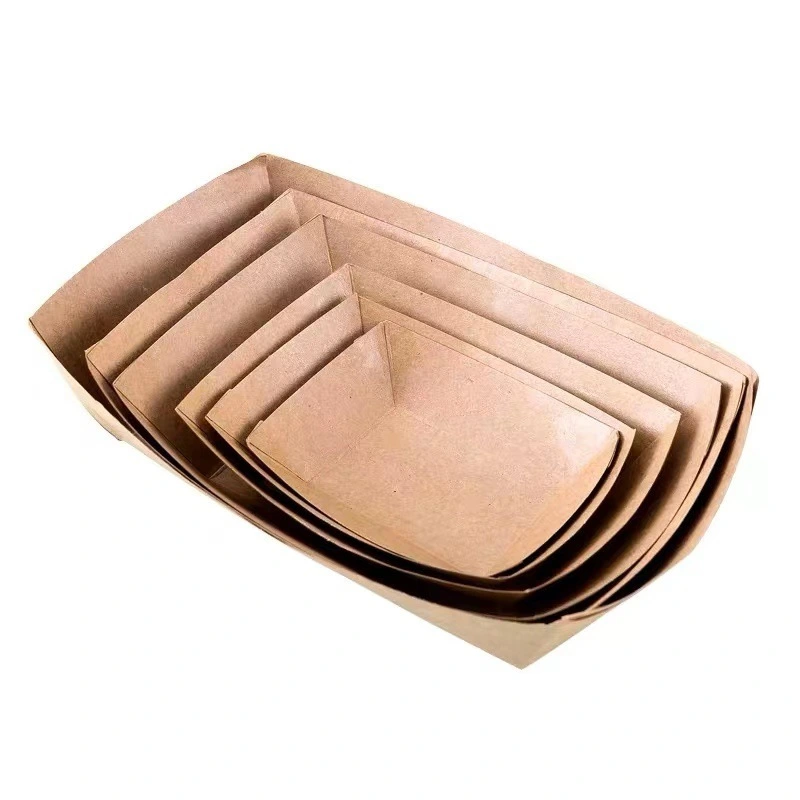 Custom Printed Eco Friendly Fast Food hot dog Lunch Kraft Corrugated cardboard paper Packaging Container Hamburger Takeaway Box 1