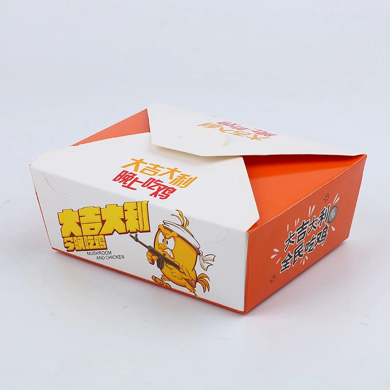 Custom design Biodegradable High Quality Salad Fried Chicken restaurant cardboard paper Food Packaging burger Takeout Box 1