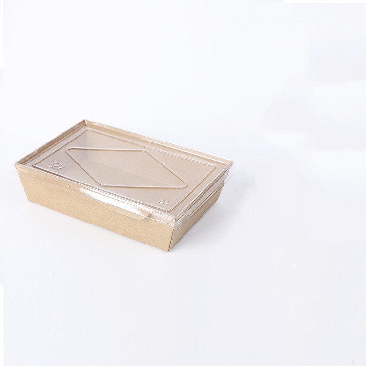 Manufacture Recyclable Disposable Square restaurant Snack Chips Bagasse Craft Kraft cardboard Paper food Packaging burger takeaway box 3