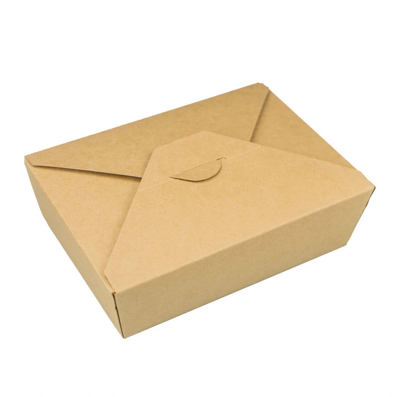 Customized design recyclable high quality small various sizes brown take out packaging caixas para kraft paper pizza takeaway box with log 1